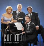 09-02-2004 Andre van Duin, Joke Bruijs, Ron Brandsteder and Jan Rietman at studio in Amsterdam, on behalf of Andre van Duin Jubileumshow. Photo: Govert de Roos/Connu